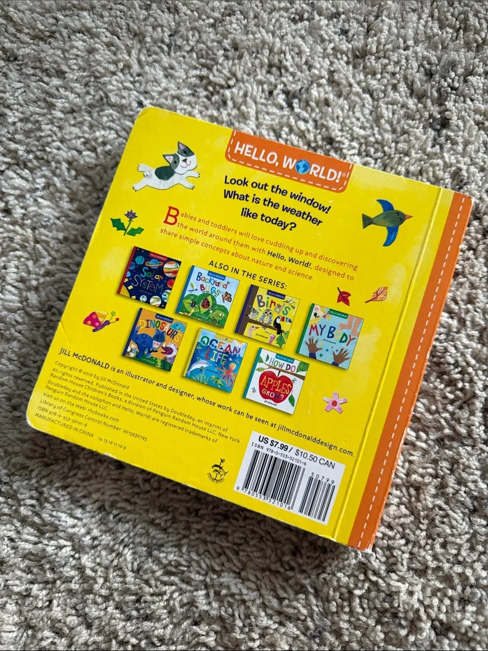 3/$25 🪩 Hello, World! Weather Board Book | Toddler + Children’s Book